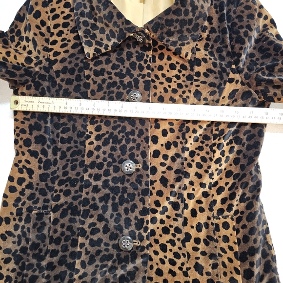 Rafaella Velvet Leopard Teddy Jacket, Size 10 - Picture 5 of 11